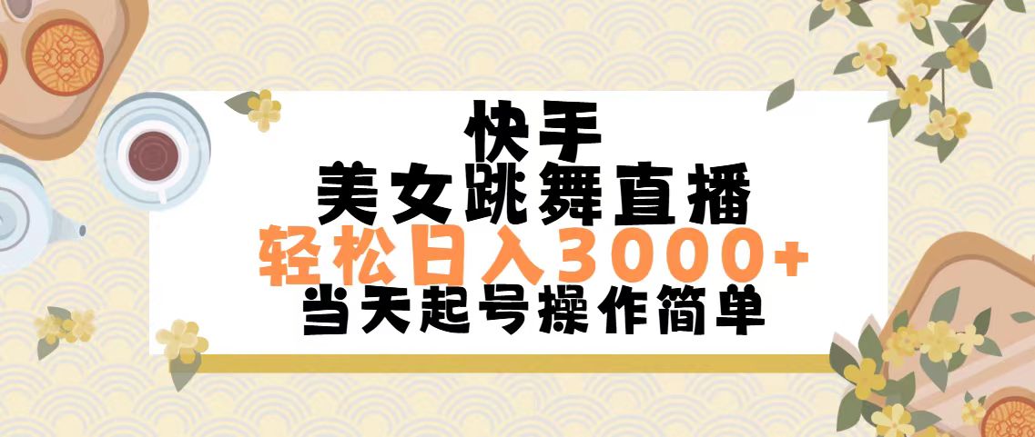 （11565期）快手美女跳舞直播，轻松日入3000+简单无脑-追梦聊项目