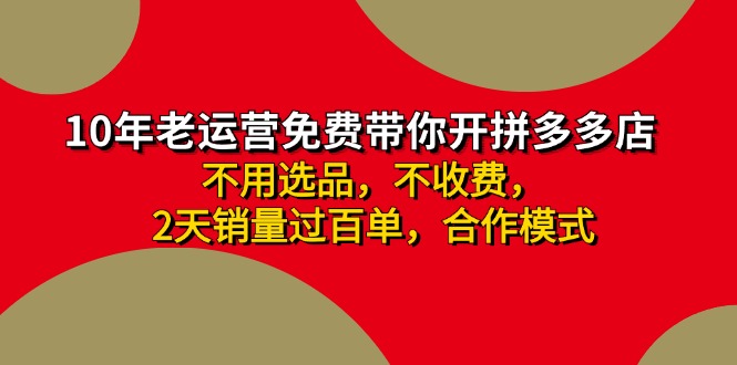 （11576期）拼多多-合作开店日入4000+两天销量过百单，无学费、老运营教操作、小白…-追梦聊项目