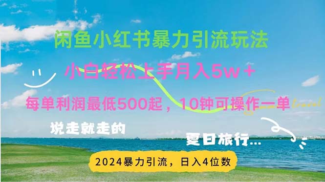 （11650期）2024暑假赚钱项目小红书咸鱼暴力引流，简单无脑操作，每单利润500+，…-追梦聊项目