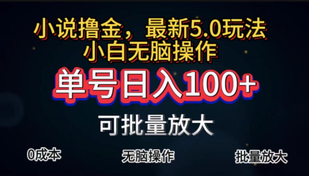 （11651期）全自动小说撸金，单号日入100+小白轻松上手，无脑操作-追梦聊项目