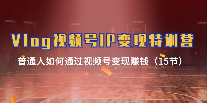 Vlog视频号IP变现特训营，普通人如何通过视频号变现赚钱（15节）-追梦聊项目