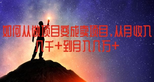 如何从做项目变成卖项目，从月收入几千到月入几万【揭秘】-追梦聊项目