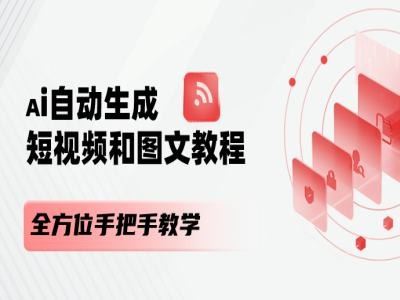 AI自动生成短视频和图文课程，全方位手把手教学-追梦聊项目