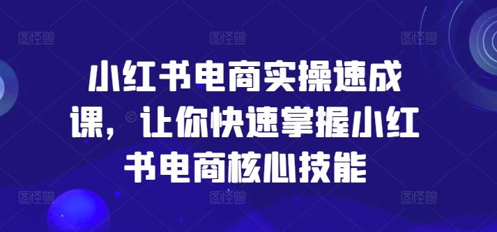 小红书电商实操速成课，让你快速掌握小红书电商核心技能-追梦聊项目