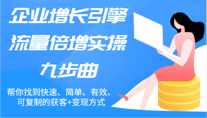 企业增长引擎流量倍增实操九步曲，帮你找到快速、简单、有效、可复制的获客+变现方式-追梦聊项目