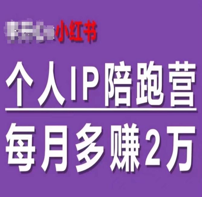 小红书个人IP陪跑营，60天拥有自动转化成交的双渠道个人IP，每月多赚2w-追梦聊项目