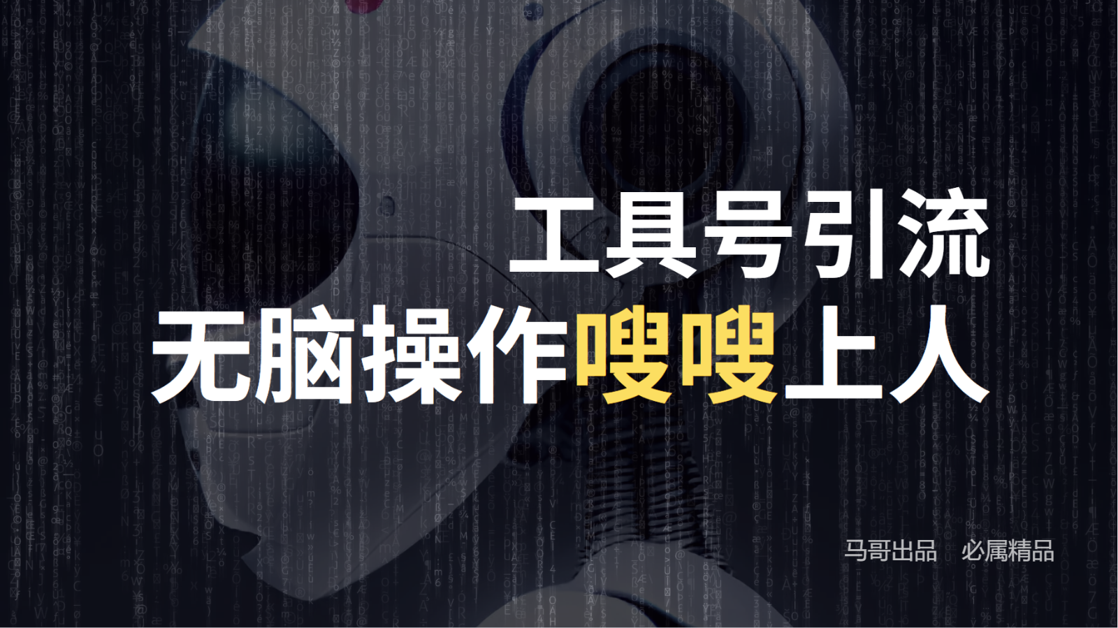 工具号高效引流法，嗖嗖上人，日引1000+，直接搬运，无脑操作-追梦聊项目