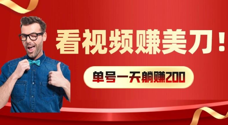 看视频赚美刀：每小时40+，多号矩阵可放大收益【揭秘】-追梦聊项目