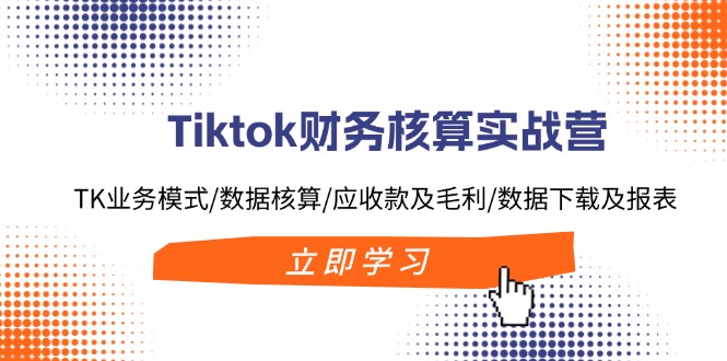 （11978期）Tiktok财务核算实战营：TK业务模式/数据核算/应收款及毛利/数据下载及报表-追梦聊项目