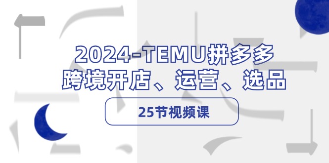 （12106期）2024-TEMU拼多多·跨境开店、运营、选品（25节视频课）-追梦聊项目