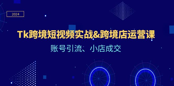 Tk跨境短视频实战&跨境店运营课：账号引流、小店成交-追梦聊项目