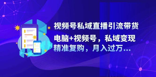 （12249期）视频号私域直播引流带货：电脑+视频号，私域变现，精准复购，月入过万…-追梦聊项目