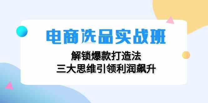 电商选品实战班：解锁爆款打造法，三大思维引领利润飙升-追梦聊项目