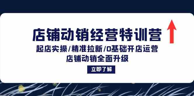 店铺动销经营特训营：起店实操/精准拉新/0基础开店运营/店铺动销全面升级-追梦聊项目