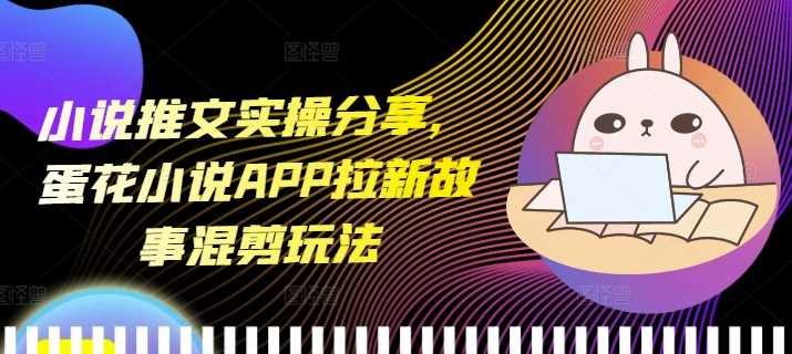 小说推文实操分享，蛋花小说APP拉新故事混剪玩法-追梦聊项目