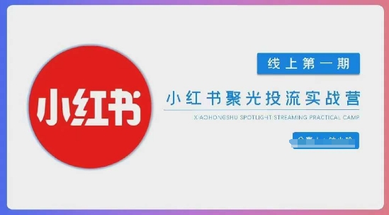 小红书聚光陪跑第一期，教你从0到1玩转小红书聚光投流，搭建小红书付费投流团队，更快的见到效果-追梦聊项目