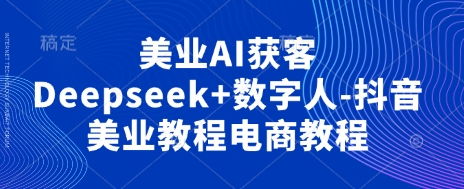 美业AI获客Deepseek+数字人-抖音美业教程电商教程-追梦聊项目