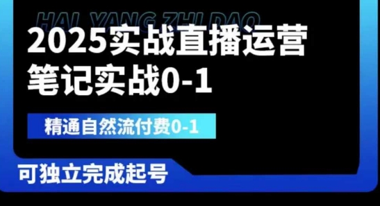 2025实战直播运营0-1，精通自然流付费0-1，可独立完成起号-追梦聊项目