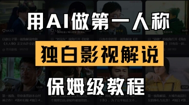 用AI做第一人称独白影视解说，手把手教学，保姆级教程-追梦聊项目