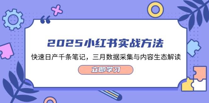 2025小红书实战方法，快速日产千条笔记，三月数据采集与内容生态解读-追梦聊项目