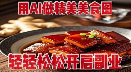 用AI做精美美食图，无需专业设备拍摄，轻轻松松开启副业-追梦聊项目
