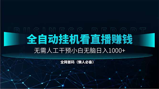 直播助手全自动看大平台直播赚钱，全自动无需人工干预，小白无脑日入1000-追梦聊项目