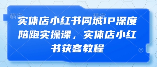 实体店小红书同城IP深度陪跑实操课，实体店小红书获客教程-追梦聊项目