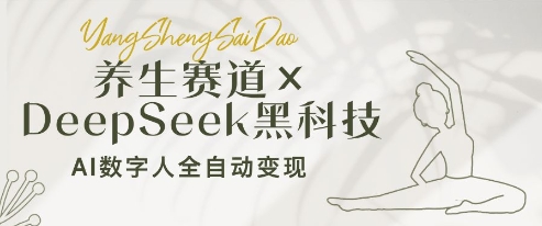 养生赛道+DeepSeek黑科技：AI数字人全自动变现，小白也能月入过W-追梦聊项目