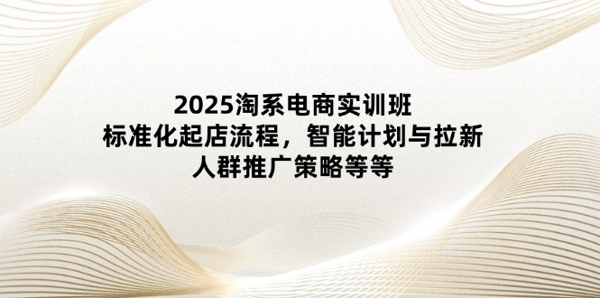 2025淘系电商实训班：标准化起店流程，智能计划与拉新，人群推广策略等等-追梦聊项目