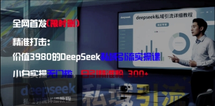精准打击：价值3980的DeepSeek私域引流实操课，小白实操无门槛，日引精准粉300+-追梦聊项目