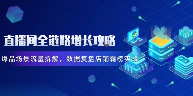 直播间全链路增长攻略，爆品场景流量拆解，数据复盘店铺霸榜实战-追梦聊项目
