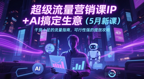 超级流量营销课IP+AI搞定生意(5月新课)干货十足的流量指南，可行性强的提效攻略-追梦聊项目