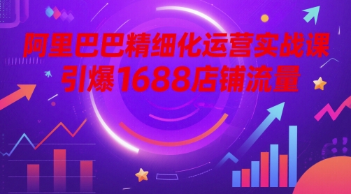 阿里巴巴精细化运营实战课，引爆1688店铺流量-追梦聊项目