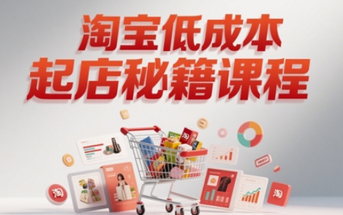 淘宝低成本起店系统课，助你快速起店，实现弯道超车-追梦聊项目
