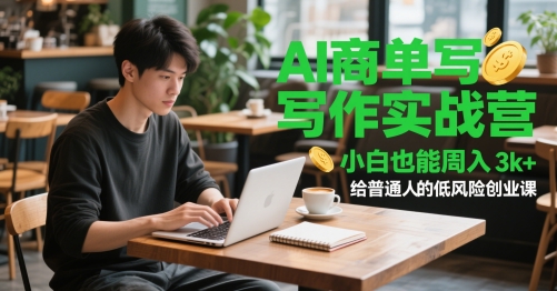 AI商单写作实战营，小白也能周入3k+，给普通人的低风险创业课-追梦聊项目