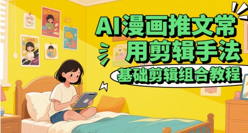 AI漫画推文常用剪辑手法，基础剪辑组合教程-追梦聊项目