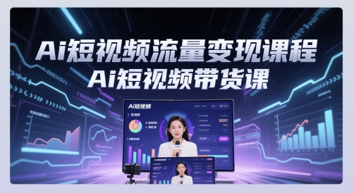 Ai短视频流量变现课程，Ai短视频带货课-追梦聊项目