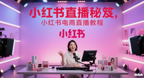 小红书直播秘笈，小红书电商直播教程-追梦聊项目
