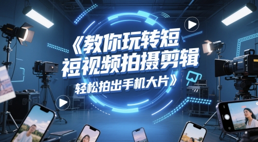 教你玩转短视频拍摄剪辑，轻松拍出手机大片-追梦聊项目