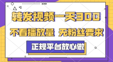 转发视频一天3张+，正规平台放心做，不看播放量，不看粉丝量，一个任务几分钟完成【揭秘】-追梦聊项目