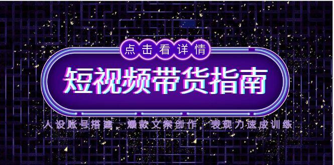 2025短视频带货指南，人设账号搭建，爆款文案创作，表现力速成训练-追梦聊项目