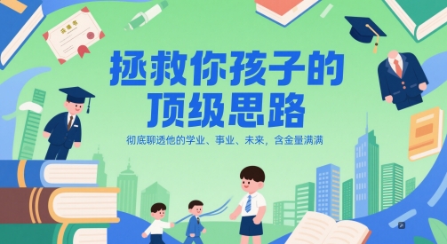付费文章：拯救你孩子的顶级思路，彻底聊透他的学业、事业、未来，含金量满满-追梦聊项目