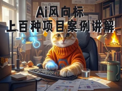 Ai风向标-附100种项目案例玩法-0基础小白到大神ai视频商业应用教学-追梦聊项目