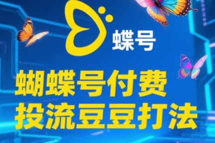 渔财老师·2025蝴蝶号付费投流豆豆打法-追梦聊项目