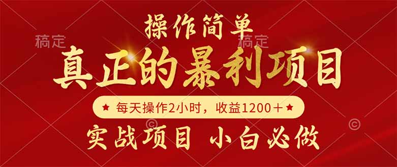 真正的暴利项目，操作简单，每天收益1200＋，自己做老板-追梦聊项目