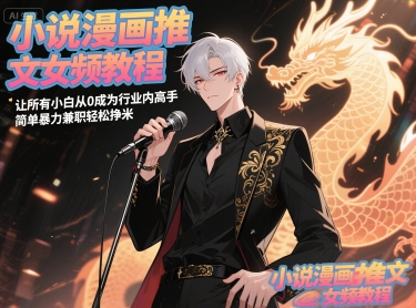 小说漫画推文女频教程，让所有小白从0成为行业内高手，简单暴力兼职轻松挣米-追梦聊项目