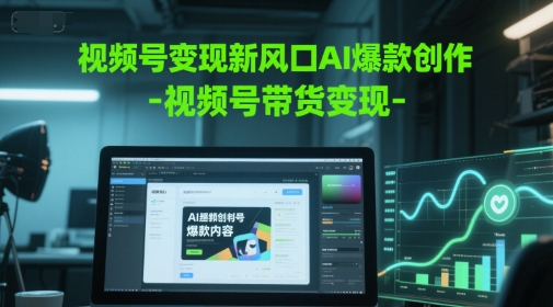 视频号变现新风口AI爆款创作-视频号带货变现-追梦聊项目