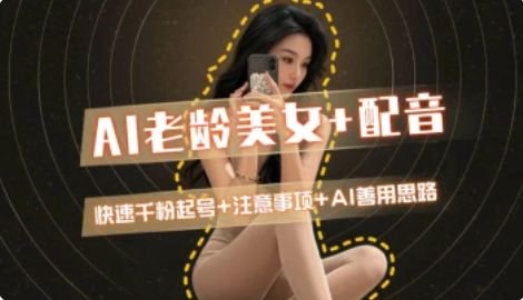 AI老龄美女涨粉+变现_快速千粉起号思路-追梦聊项目