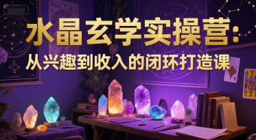 水晶玄学实操营：从兴趣到收入的闭环打造课-追梦聊项目