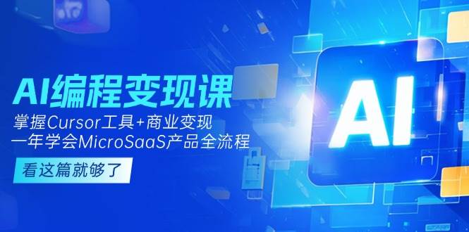 AI编程变现课：掌握Cursor工具+商业变现，一年学会MicroSaaS产品全流程-追梦聊项目